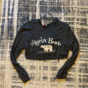 Mama Bear Cropped Hoodie